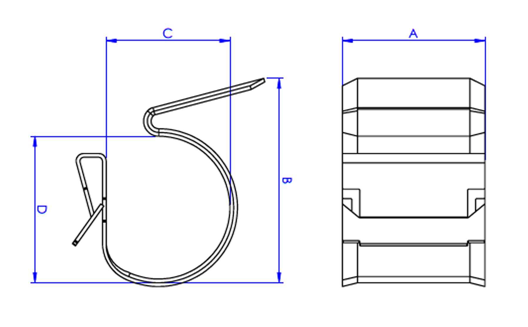 CL-SC [CP] Conectores + Complementos para montaje de estructuras solares. Clip para la sujeccion de conexiones entre cables